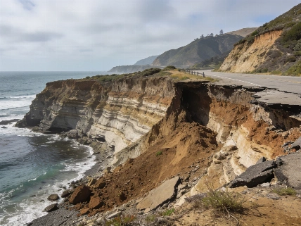California coastal cliffs face rapid erosion threatening infrastructure Information Press