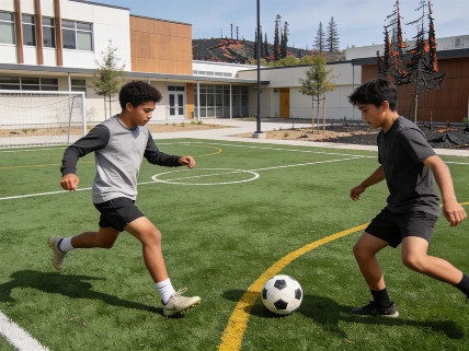 Pasadena School Receives New Mini Soccer Pitch After Wildfire Recovery Information Press